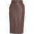 Elisabetta Franchi Pencil skirt made of faux leather Brown
