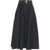 Elisabetta Franchi Midi skirt with belt Black