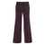 BA&SH Violet Trousers With Belt Loops In Velvet Woman Purple