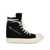 Rick Owens Rick Owens Drkshdw Women'S Cargo Sneaks In Black Overdyed Denim BLACK MILK MILK