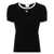 COURRÈGES Courrèges T-Shirt Signature Contrast BLACK/HERITAGE WHITE