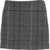 Otto d ame Mini skirt with plaid pattern Black