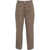Liu Jo White Checkered pleated trousers Brown