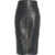 Elisabetta Franchi Pencil skirt with crocodile embossing Black