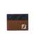 Fendi Fendi Ff Squared Leather Card Holder BROWN