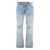 7 For All Mankind 7 For All Mankind Elephant Leg Ripped Light Denim Jeans Navy