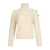Liu Jo Liu Jo Cream Color  Turtleneck Wool Sweater With A Knitted Pattern Beige