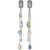 Marc Jacobs "J Marc Luxe Gem Drop" Earrings SILVER
