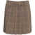 Liu Jo White Pleated mini skirt Brown