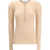 Chloe Merino Wool Henley Sweater HONEY PINK