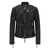 DSQUARED2 'Ducati X D2' Black Jacket With Mandarin Collar And Logo Embossed On The Back In Leather Man Black