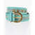 Elisabetta Franchi Faux-Leather Belt With Jewel Closure Green