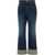 Alexander McQueen Cuffed Hem Stonewashed Jeans Blue