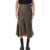 Sacai Sacai Nylon Twill Midi Skirt With Diagonal Zip DARK KHAKI