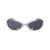 JORDANLUCA Silver Colored Sunglasses With Engraved Logo In Nylon Man GREY