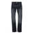 JORDANLUCA Black Jeans With Belt Loops And Front Zip Pocket In Denim Man Black