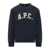 A.P.C. A.P.C. A.P.C. Navy Blue Sweatshirt With Contrast Logo BLUE