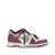 Off-White 'Out Of Office' Bordeaux Low Top Sneakers With Arrow Motif And Zip-Tie Tag In Leather Man Red