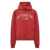 DSQUARED2 DSQUARED2 Dsquared2 Red Hoodie With Logo Print RED