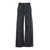 FRAME 'Le Slim Palazzo' Black Pants With Belt Loops And Wide Leg In Leather Woman Black