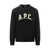A.P.C. A.P.C. A.P.C. Black Sweater With Contrasting Embroidered Logo Black
