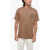 Diesel Solid Color T-Just 6-2 Crew-Neck T-Shirt With Contrasting Pr Brown