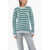 Marni Virgin Wool Striped Crew-Neck Sweater Blue