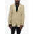 Salvatore Ferragamo Side Vents Notch Lapel 2-Button Blazer Beige