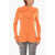 Prada Gathered Blouse With Covered Buttons Orange