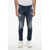 DSQUARED2 Vintage Effect Stretch Denim Super Twinky Jeans 15Cm Blue