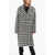 Dolce & Gabbana Wool Blend Two-Tone Coat With Snap Buttons Black & White