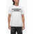 DSQUARED2 Solid Color Cool Fit Crew-Neck T-Shirt With Contrasting Prin White