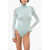 Fendi Ribbed Lightweight Turtleneck Body Light Blue