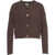 Liu Jo White Cardigan with jewel buttons Brown
