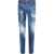 DSQUARED2 Whiskering Effect Stretch Denim Cool Guy Jeans 16Cm Blue