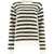 Marni Virgin Wool Striped Crew-Neck Sweater Black & White