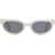 Off-White Oval Sparks Sunglasses With Golden-Effect Monogram White