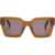 Off-White Solid Color Oversized Jackson Wayfarer Sunglasses Brown