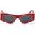Off-White Solid Color Andy Sunglasses With Contrast Details Red