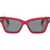 Off-White Solid Color Cincinnati Wayfarer Sunglasses Red