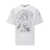 GCDS Gcds Gcds T-Shirt With Grim Reaper Print WHITE