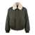 Emporio Armani Emporio Armani Nylon Twill Bomber Jacket With Shearling Effect Collar GREEN