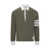 Thom Browne Thom Browne Thom Browne Long Sleeve Polo Shirt With Contrast Collar GREEN