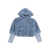 Magil HOODED ECO-FUR JACKET Light Blue