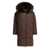 Max&Moi Long down jacket with over hood Brown