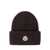 Moncler Moncler Moncler Beanie Hat Brown With Logo BROWN
