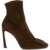 Roger Vivier Trompette Ankle Boots In Suede BROWN