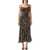 Balmain Balmain Leopard-Print Velvet Midi Dress With Thin Straps Multicolor