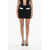 Self-Portrait Knitted Miniskirt With Golden-Effect Detail Black