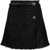Versace Boucle' Wrap Miniskirt With Logoed Buttons Black